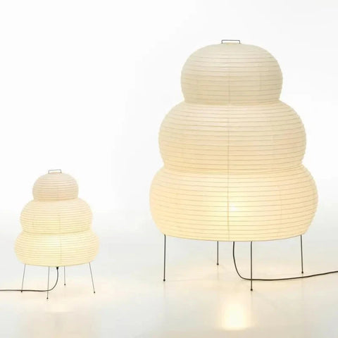 SabiGlow – Artistic Wabi‑Sabi Rice‑Paper Floor Lamp with Adjustable Form