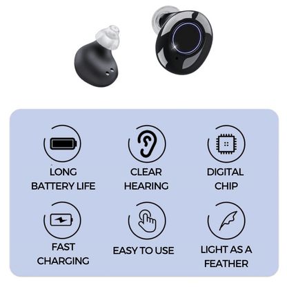 HearAid Rechargeable Hearing Aids – Discreet & Comfortable with Long Battery Life