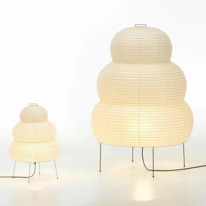 SabiGlow – Artistic Wabi‑Sabi Rice‑Paper Floor Lamp with Adjustable Form