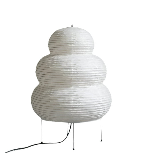 SabiGlow – Artistic Wabi‑Sabi Rice‑Paper Floor Lamp with Adjustable Form